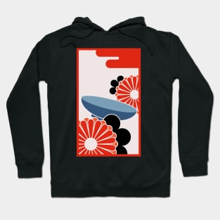 Chrysanthemum and Sake Cup Hoodie